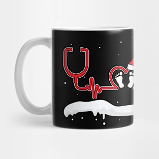 NICU Heartbeat Nurse Funny Christmas Neonatal Mug